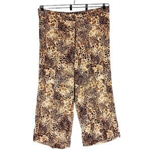Sofia by Sofia‎ Vergara Womans 4X Plus Wide Leg Pants Animal Stretch Pull On
